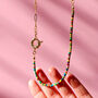 African Recycled Records Bead And Chain Necklace, thumbnail 7 of 12