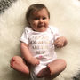 Mummy You Really Are The Best. Gold And Pink Babygrow, thumbnail 1 of 2