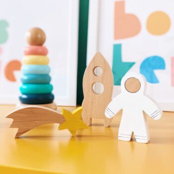 Handmade Space And Beyond Wooden Toy Set, 2 of 5