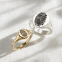 Chunky Oval Fingerprint Signet Ring, thumbnail 3 of 5