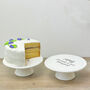 White Ceramic Cake Stand And Cake Plate Gift For Bakers, thumbnail 8 of 12