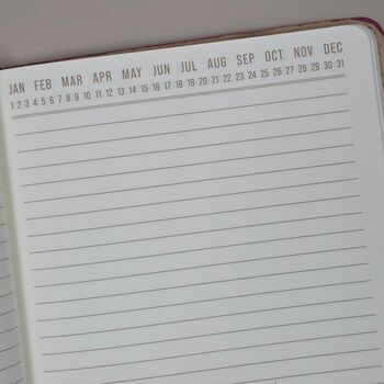 Vegan Leather Pocket Journal Burgundy And Pink, 4 of 5