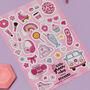 Eco Friendly Pink Cute Party Bag Stickers – Kids Party Favours Plastic Free, thumbnail 1 of 8