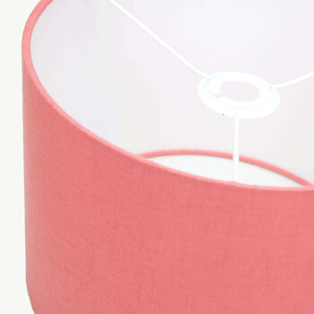 Linen Coral Pink Lampshade, 7 of 9