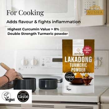 Ausha Lakadong Turmeric Powder 200g Great Taste Award 2025 High Curcumin, 5 of 9