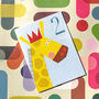 Mini Giraffe 2nd Birthday Card, thumbnail 5 of 5