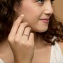 Dainty Round Blue Topaz Ring, thumbnail 2 of 8
