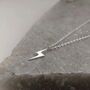 Sterling Silver Shiny Bolt Necklace, thumbnail 4 of 8
