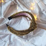 Gold Tinsel Sparkle Knot Headband, thumbnail 2 of 4