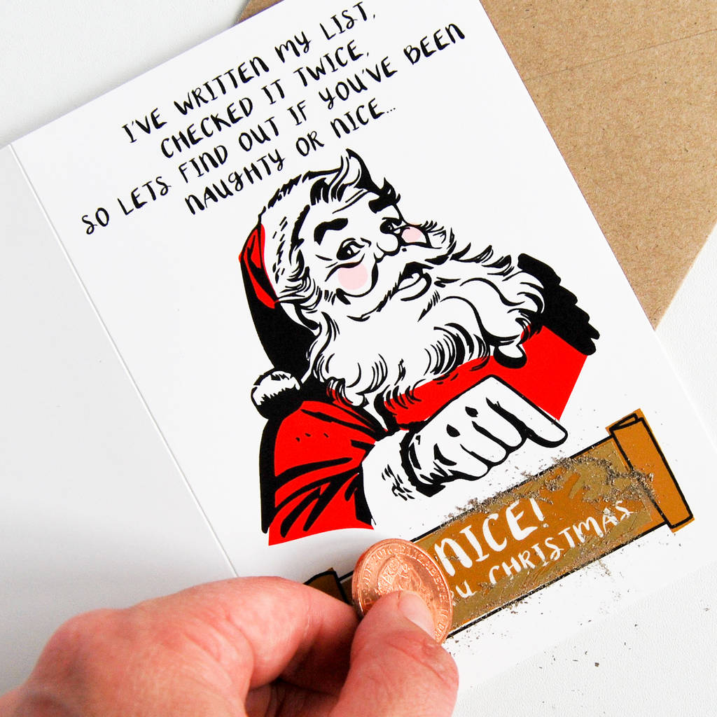 Santa Christmas Scratch Card By Studio Thirty Two Notonthehighstreet