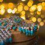 Bohemian Braided Turquoise Indian Boho Earrings, thumbnail 8 of 9