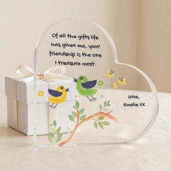 Personalised Best Friend Heart Acrylic Plaque, 4 of 5