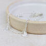 Sterling Silver Tilted Heart Charm Bracelet, thumbnail 4 of 5