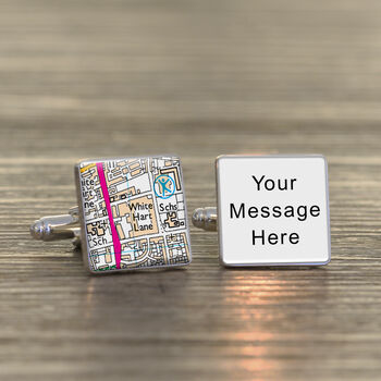Personalised Favourite Place Football Cufflinks For Him, 9 of 9