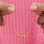 Gold Plated Knot Necklace, thumbnail 1 of 5