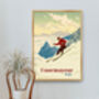 Courmayeur Ski Resort Italy Travel Poster Art Print, thumbnail 5 of 8