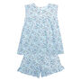 Girls Blue Cosmic Spring Summer Cotton Pyjama Set, thumbnail 2 of 7