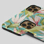 Teal Tropical Flowers Tough Case For iPhone, thumbnail 4 of 4