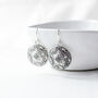 Silver Plated Ornate Dangle Earrings, thumbnail 3 of 11