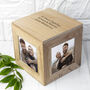 Personalised Oak Anniversary Photo Cube, thumbnail 1 of 3