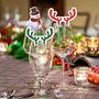 Christmas Party Table Glass Decorations Set Of Eight, thumbnail 1 of 9