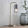 Brass And Glass Table Lamp, thumbnail 1 of 2