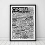 Cumbria Landmarks Print, thumbnail 6 of 11