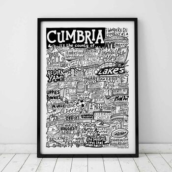 Cumbria Landmarks Print, 6 of 11