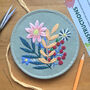 Green Floral Embroidery Kit, thumbnail 4 of 4