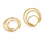 Silver Triple Hoop Illusion Earrings, thumbnail 5 of 7