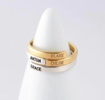 Intertwined Personalised Ring, 2 of 7