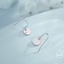 Sterling Silver Disks Drop Hook Earrings, thumbnail 2 of 11