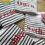 Personalised Classic Striped Breton Embroidered T Shirt, thumbnail 4 of 7