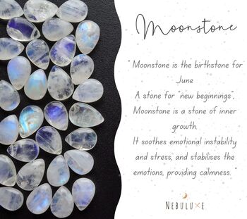 Moonstone Crystal Teardrop Hoop Earrings, 7 of 10