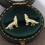 Howling Wolf Stud Earrings In Sterling Silver, thumbnail 7 of 12