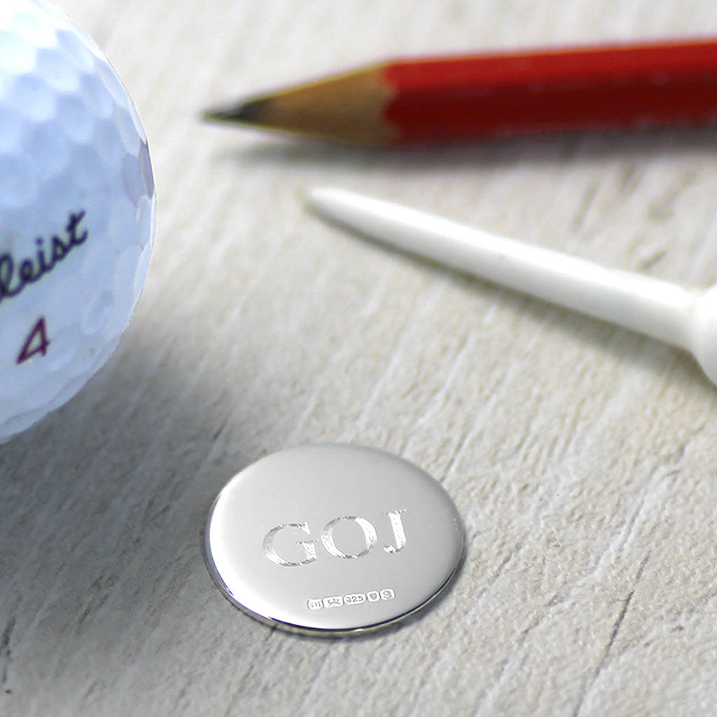 Sterling Silver Golf Ball Marker, 1 of 5
