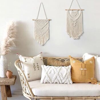 Set Of Macrame Wall Hangings Woven Tapestry, 4 of 12