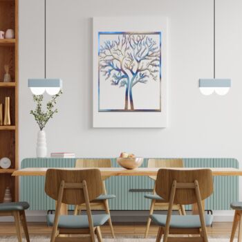 Metal Split Dry Tree Of Life Wall Art Home Room Decor, 5 of 12
