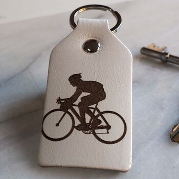 Cyclists Leather Key Ring, 6 of 12