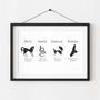 Personalised Celtic Zodiac Birth Animal Family Print, thumbnail 1 of 4