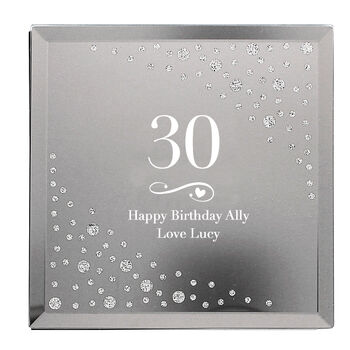 Personalised Diamante Age Birthday Trinket Box, 2 of 6