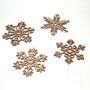 Wooden Snowflake Hanging Christmas Decorations, thumbnail 2 of 3
