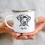 Personalised Labrador Dog Themed Enamel Camping Mug, thumbnail 1 of 4