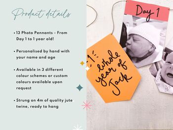 Baby's First Birthday Photo Bunting, 11 of 12