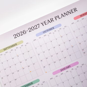 2026 2027 Large A1 Academic Year Wall Planner, 3 of 8