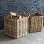 Set Of Two Rattan Square Baskets, thumbnail 1 of 3
