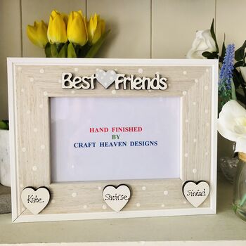Personalised Best Friends Heart Photo Frame Birthday, 10 of 12