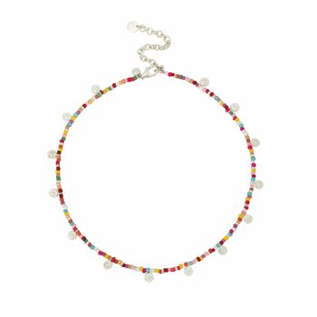 Colourful Bead Choker With Gold Vermeil Or Silver Coins, 9 of 12