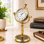 Engraved 5th Anniversary Gold Colour Desk Clock Gift – Personalised Father's Day Keepsake, thumbnail 5 of 11