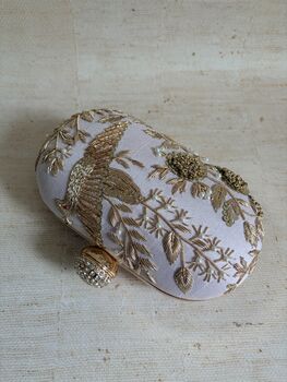 Pink Bird Oval Clutch Bag, 7 of 12